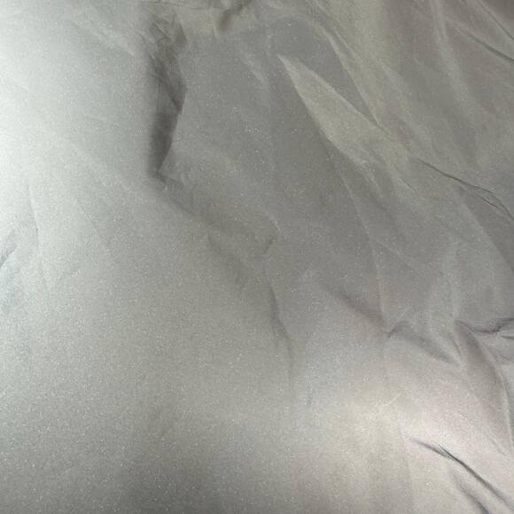 Gray Cropped Windbreaker Jacket Sz Small Reflective Fabric Bolero Style Festival - Picture 9 of 15